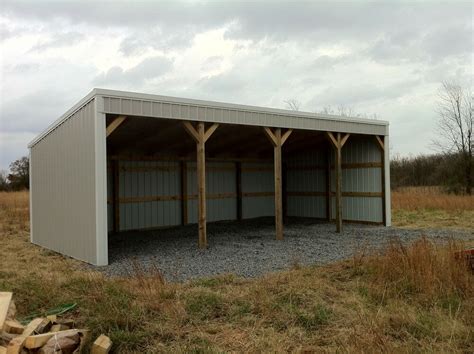 pole barn  loafing shed material list building plans