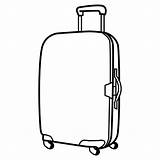 Suitcase Coloring Clipart Pages Luggage Clip Template Drawing Open Printable Maleta Colouring Travel Para Colorear Wheels Tag Print Getdrawings Library sketch template