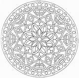Kaleidoscope Coloring Pages Getcolorings sketch template