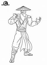 Mortal Kombat Coloring Pages Color Print Colouring Sheets Raiden Scorpion Adult Printable Characters sketch template