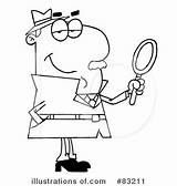 Clipart Investigating Detective Illustration Investigations Royalty Toon Hit Rf Clipground Illustrationsof sketch template