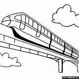 Coloring Monorail Train Pages Drawing Crossing Railroad Color Rail Printable Trains Transport Thecolor Daddy Disney Locomotive Drawings Find Land Getdrawings sketch template