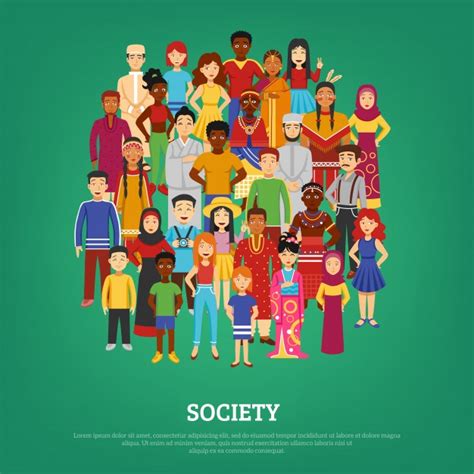vector society concept illustration