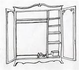 Line Wardrobe Drawings Furniture Bedroom Minky Little Thursday February sketch template