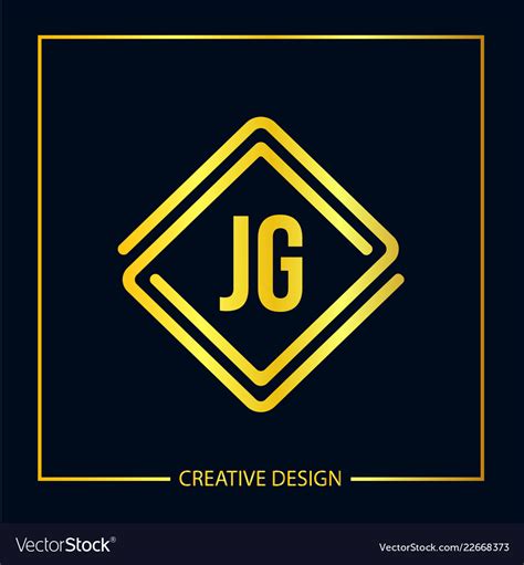 initial letter jg logo template design royalty  vector