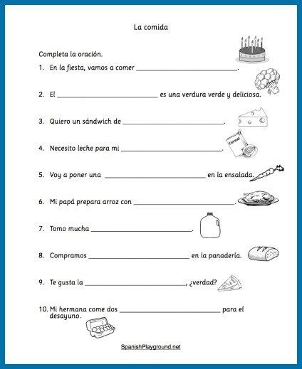 spanish worksheets  elementary students worksheets master