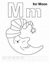 Coloring Moon Letter Pages Festival Alphabet Preschool Kids Handwriting Printable Mm Practice Disney Worksheets Color Sheet Sheets Letters Monkey Pre sketch template