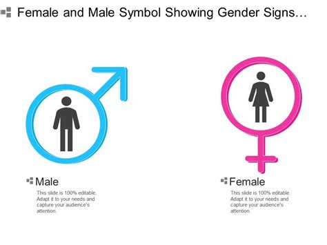 female  male symbol showing gender signs  man  woman powerpoint templates designs
