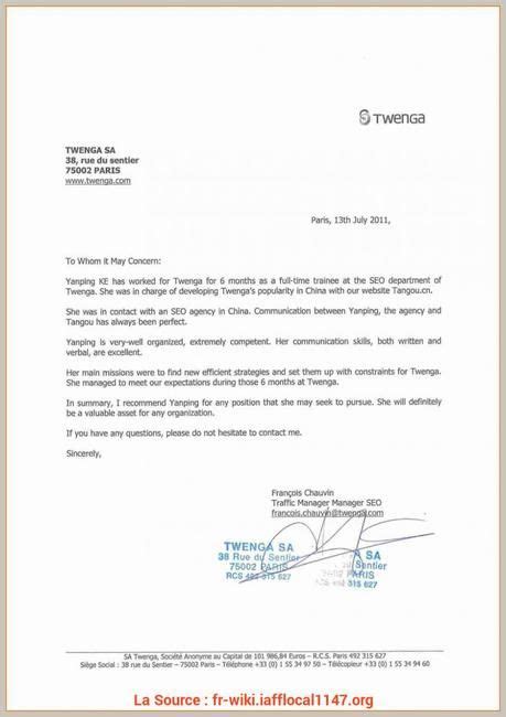lettre de recommandation naturalisation paperblog lettre de