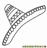 Sombrero Mexicain Mexique Visit sketch template