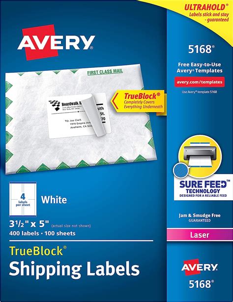 avery labels    template