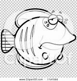 Crying Butterflyfish Sad Outlined Coloring Clipart Cartoon Vector Thoman Cory sketch template