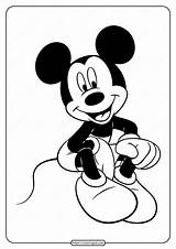 Mickey Mouse Cheerful sketch template