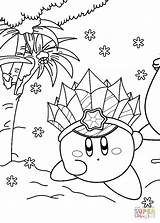 Kirby Coloring Pages Para Colorear Printable Ice Mario 塗り絵 Dibujos Super 無料 Colouring Sheets Supercoloring Land Do Drawing Nintendo Star sketch template