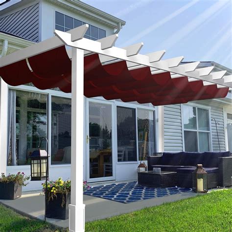 deck shade canopy  manual patio outdoor retractable deck awning  shade