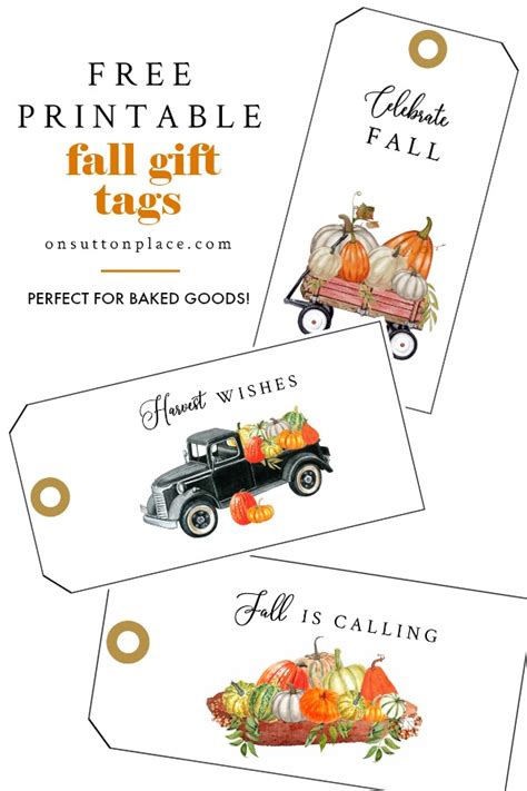 printable fall gift tag collection  sutton place