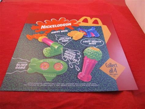 nickelodeon nick mcdonalds happy meal toys promo translite display