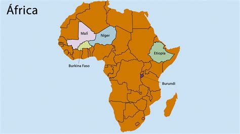 mapa de los paises mas pobres de africa