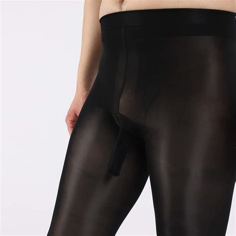 sozixi men footless pantyhose nylon tights sheath open buy online in