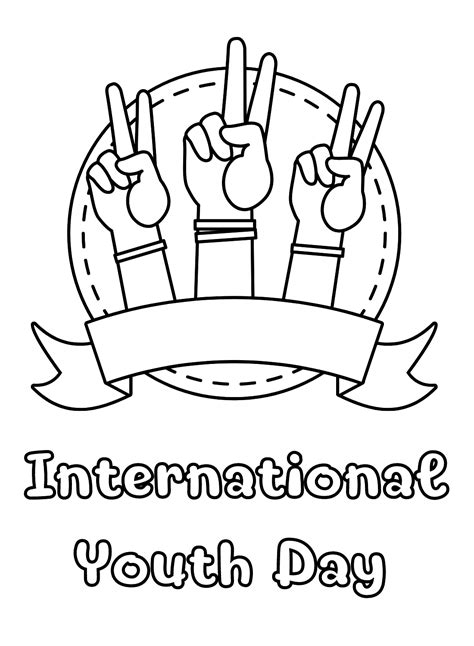 international youth day  coloring international youth day
