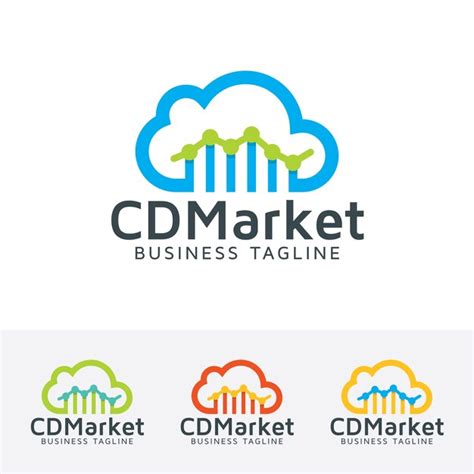 premium vector cloud marketing vector logo template