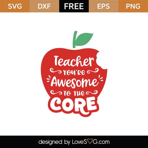teacher   awesome   core svg cut file lovesvgcom