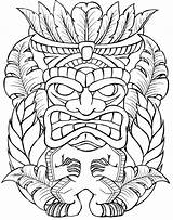 Tiki Hawaiian Metacharis Crucifixion Masks Coloriage Totem Primitivo Colorier Koji Yoshida Getcolorings Totems Maori Masque Faces Aztecas Tribales Tatouages Tattoosanddmore sketch template