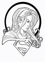 Coloring Supergirl Kara Pages Superhero Realistic Printable sketch template