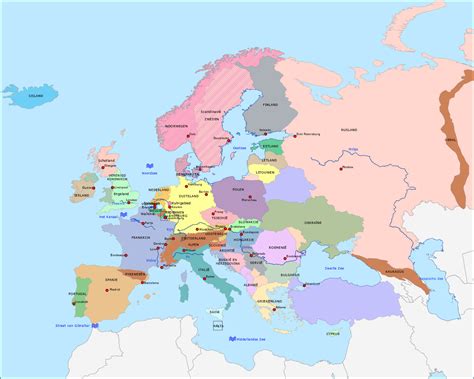 europa kaarten aardrijkskunde