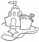 Sand Coloring Castle Pages Sandcastle Bucket Clipart Shovel Drawing Print Beach Clip Cartoon Printable Cliparts Color Pail Getdrawings Colouring Sheet sketch template