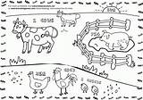 Farm Coloring Animals Pages Animal Cute sketch template