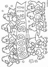 Coloring Pages Care Bears Goodbye Kids Bye Good Bear Coloriage Print Ursinhos Desenho Baby Template sketch template