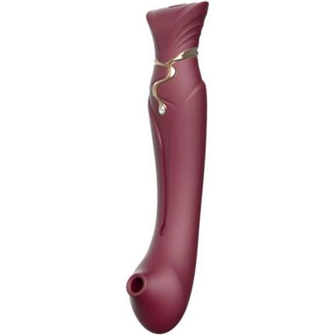 zalo queen g spot pulsewave vibrator wine red sex toys at adult