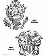 Coloring Pages Armed Forces Army Navy Color Eagle sketch template