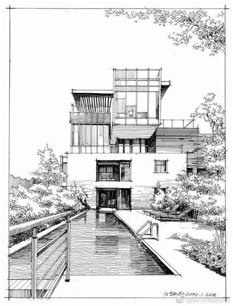pin  xiao qing su  freehand architecture concept drawings house