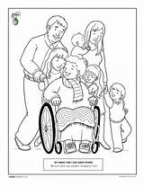 Coloring Lds Family Pages Jesus Kids Primary sketch template