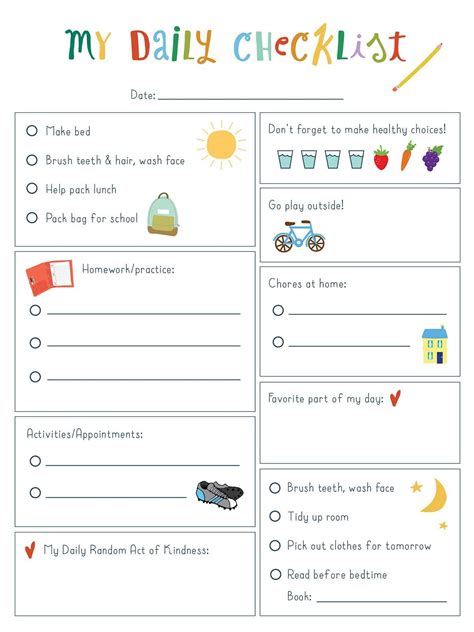 daily checklist  kids notepad shop annie taylor design kids