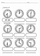 Horas Fichas Telling Niños Escuelaenlanube Espagnol Infantil Matematicas Preschool Relojes Heure Ninos Apprendre Aprende Uhrzeit Dire Lernen Espagnole Fitxes Decir sketch template
