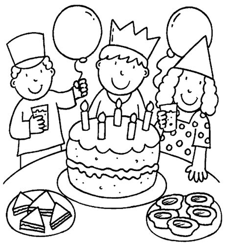 coloring page birthday coloring pages