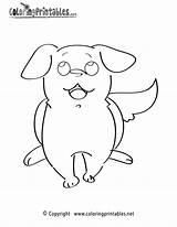 Coloring Cute Puppy Pages Animal Printable Coloringprintables Word Please Thank sketch template