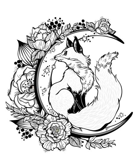 printable coloring pages fox