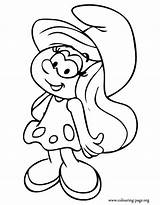 Smurfs Coloring Smurf Smurfette Pages Disney Choose Board Cartoon Female Drawings Colouring Character sketch template