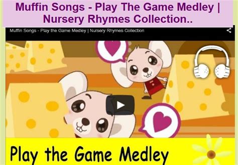 muffin songs play  game medley nursery rhymes collection