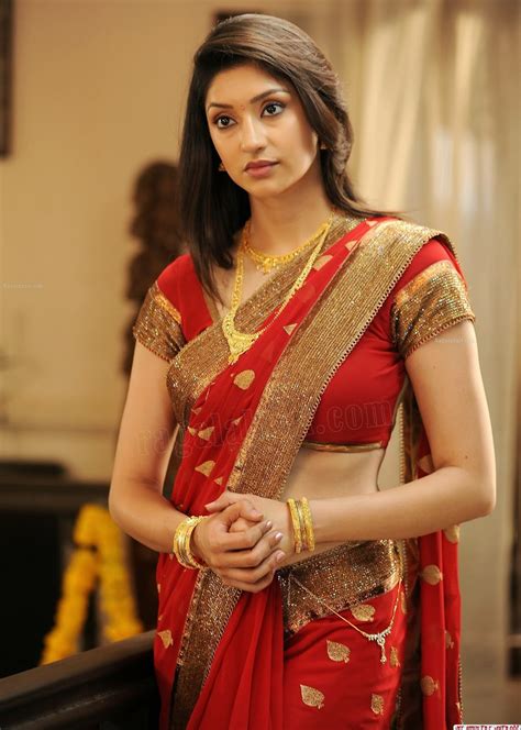 my country actress tanvi vyas hot in red saree photos