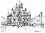 Duomo Schizzo Disegni sketch template