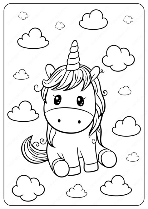 unicorn printable coloring page  unicorn coloring pages cute
