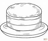 Coloring Cake Chocolate Pages Supercoloring Categories sketch template