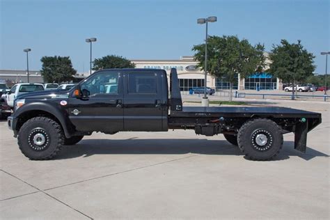 A Large Black Truck Parked In A Parking Lot