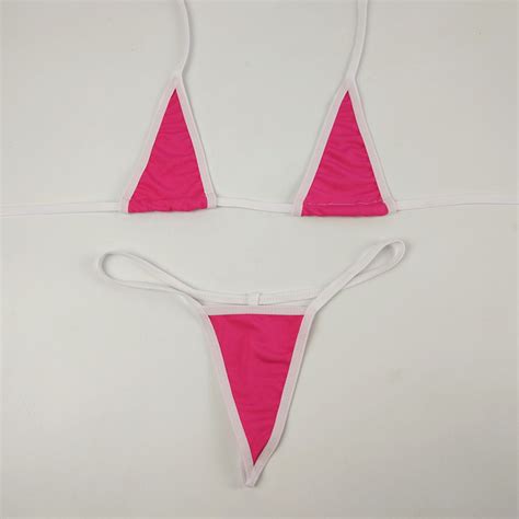 women sexy mini micro bikini swimwear set bandage brazilian triangle