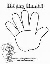 Hands Helping Coloring Pages Getdrawings sketch template